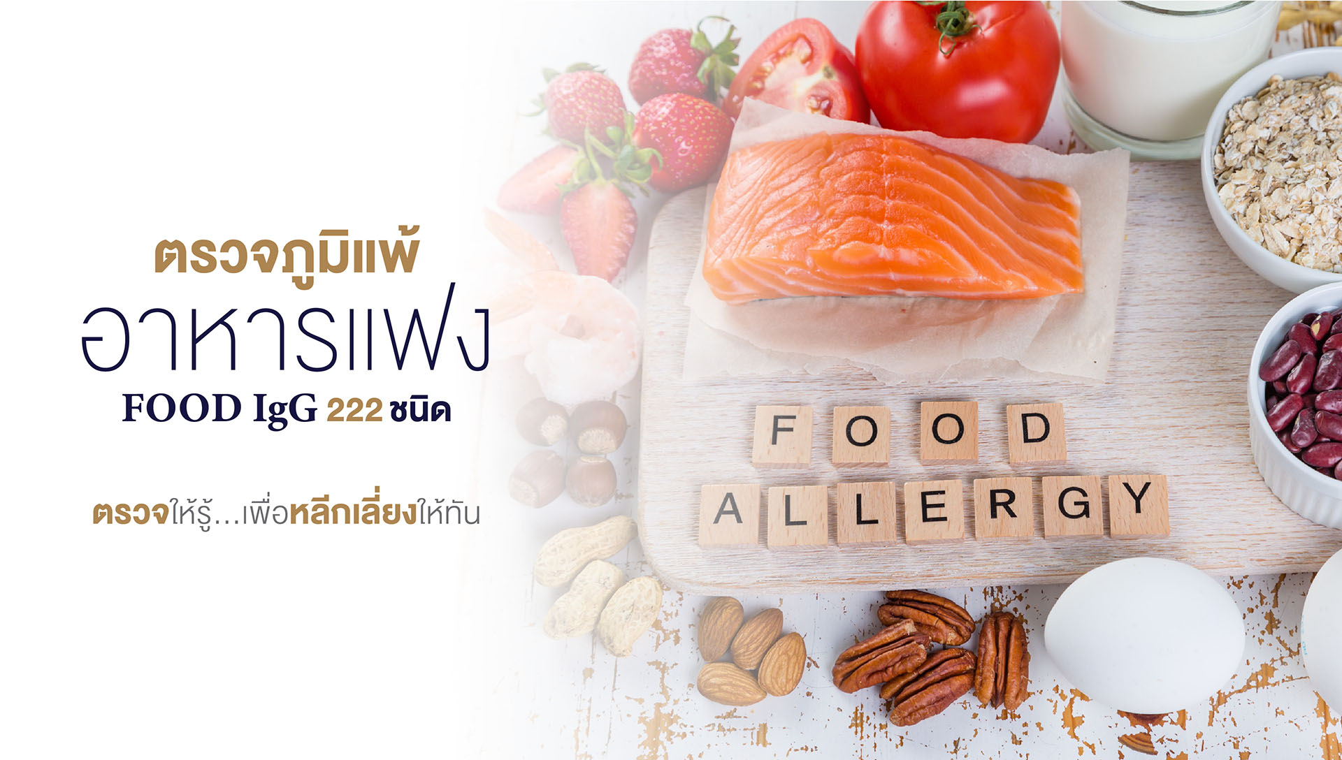 ตรวจภูมิแพ้อาหาร Food IgG 222 ชนิดที่ Holistique